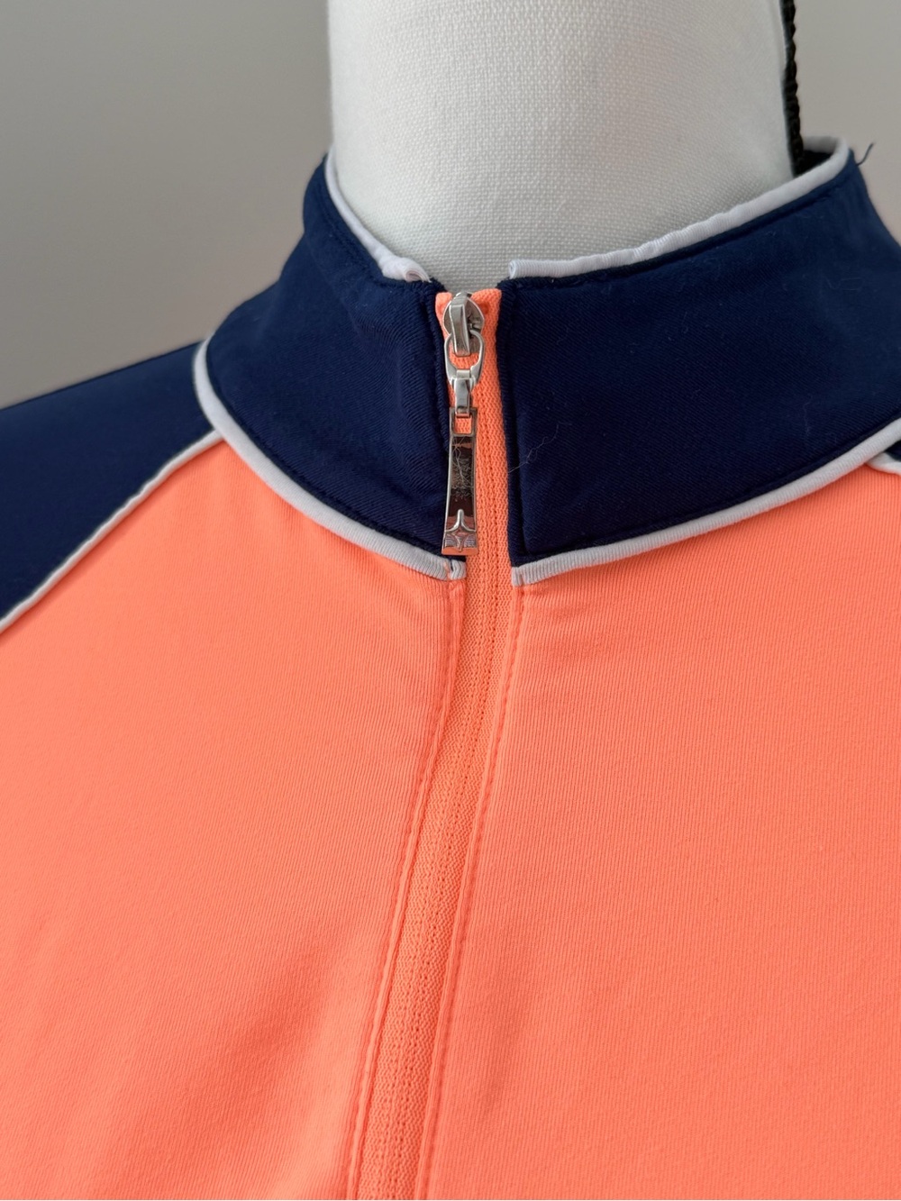 Jofit Coral Front Navy Long-Sleeve Half-Zip Performance Top - Picture 2 of 11